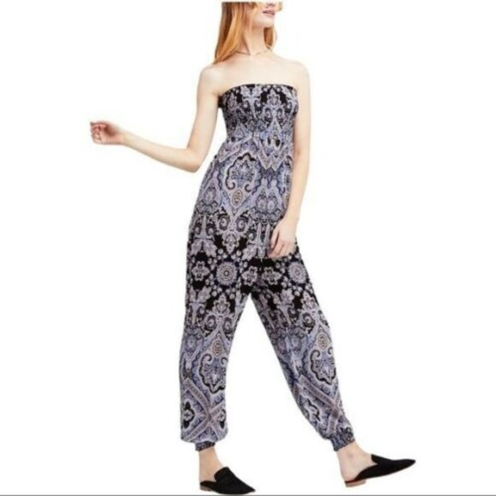 FREE PEOPLE Thinking of You Strapless Jumpsuit--XS